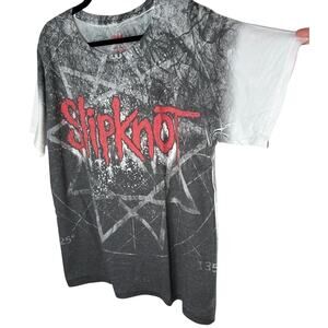 NWOT Slipknot Gray & Red Slipknot Graphic White Back Tee Short Sleeve 2XL